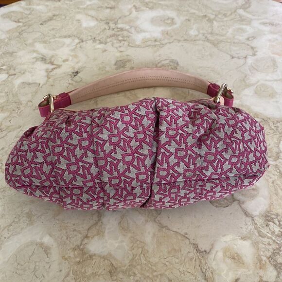 Donna Karan Vintage Monogram& Leather Small Hobo Bag - Picture 6 of 12